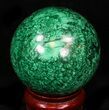 Gorgeous Polished Malachite Sphere - Congo #33493-1